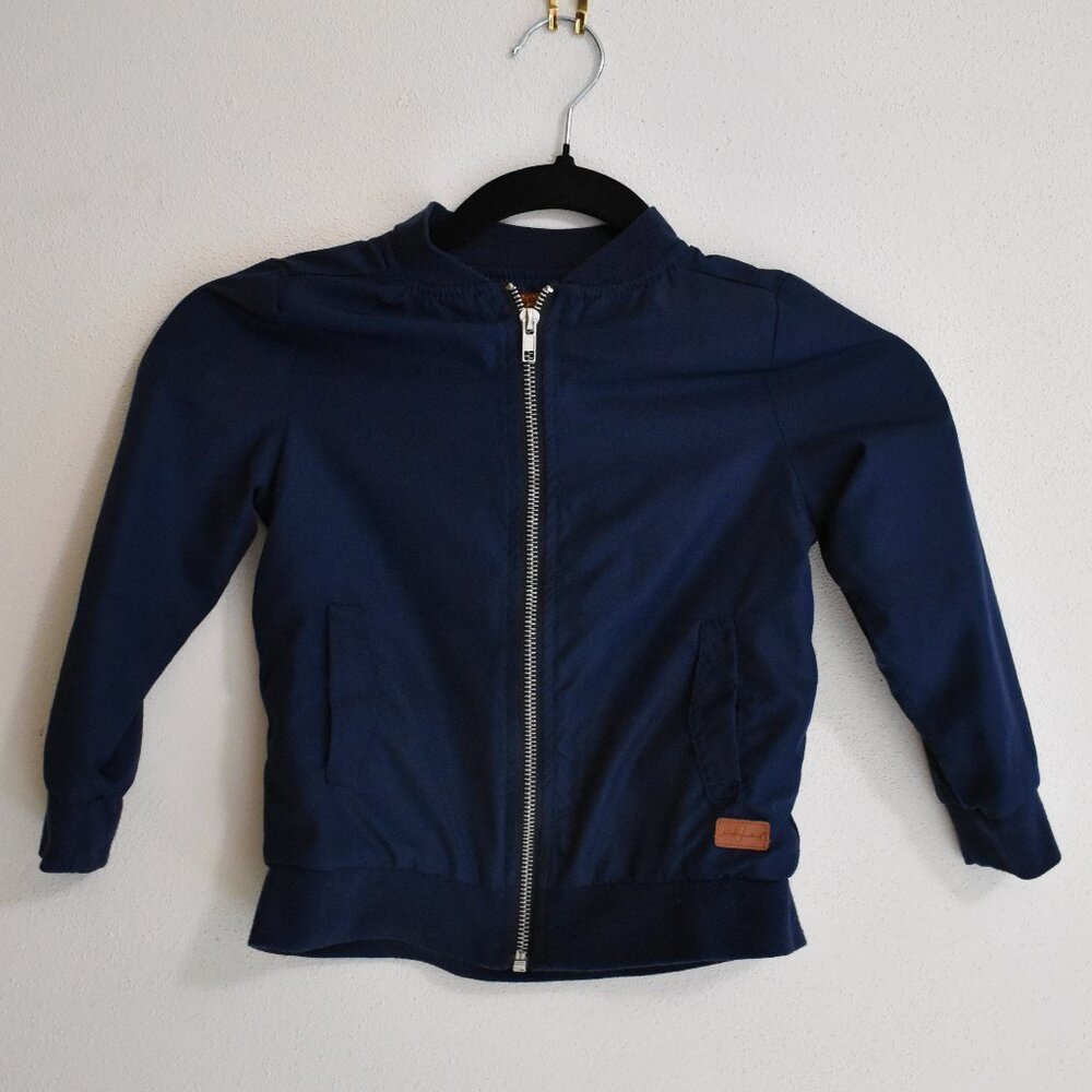 7 for All Man Kind 4T Toddler Navy Blue Bomber Jacket